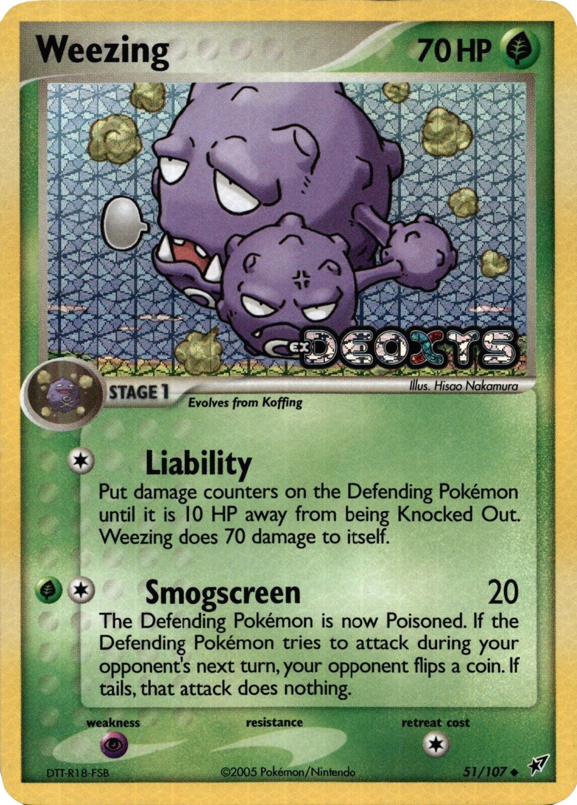 Weezing (51/107) (Stamped) [EX: Deoxys] | Deep Dive Games St. Marys