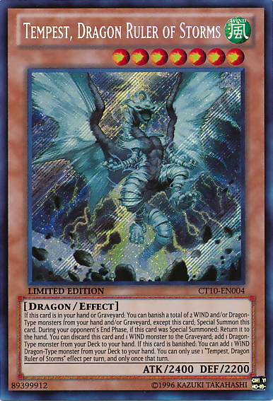 Tempest, Dragon Ruler of Storms [CT10-EN004] Secret Rare | Deep Dive Games St. Marys