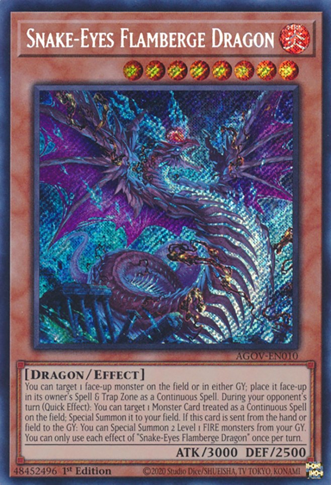 Snake-Eyes Flamberge Dragon [AGOV-EN010] Secret Rare | Deep Dive Games St. Marys