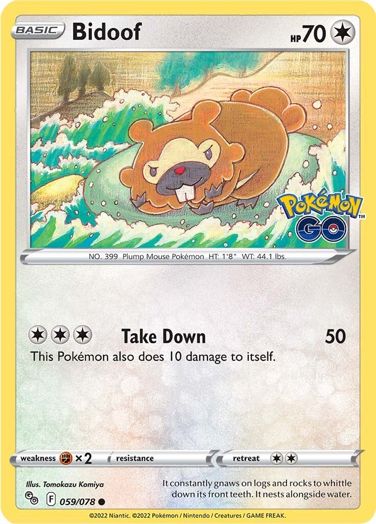 Bidoof (059/078) [Pokémon GO] | Deep Dive Games St. Marys