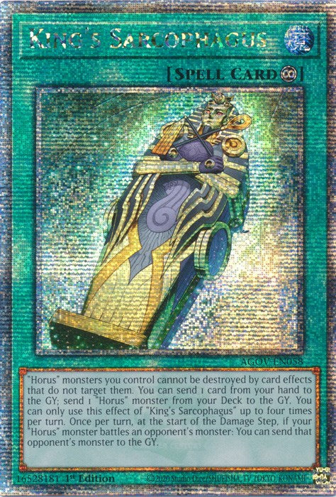 King's Sarcophagus (Quarter Century Secret Rare) [AGOV-EN058] Quarter Century Secret Rare | Deep Dive Games St. Marys