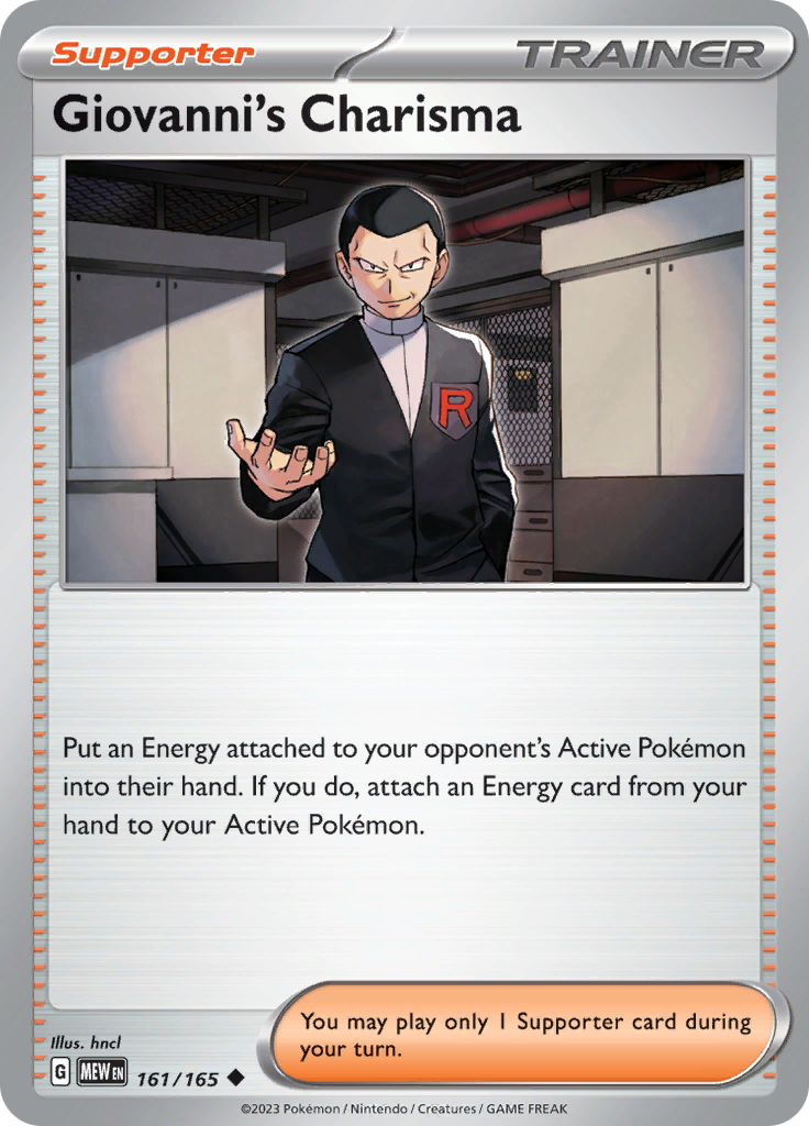 Giovanni's Charisma (161/165) [Scarlet & Violet 151] | Deep Dive Games St. Marys