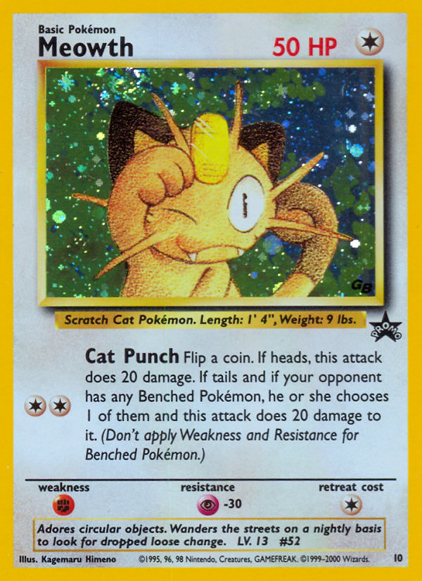 Meowth (10) [Wizards of the Coast: Black Star Promos] | Deep Dive Games St. Marys