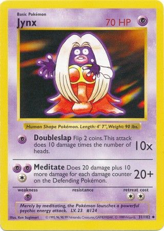 Jynx (31/102) [Base Set Shadowless Unlimited] | Deep Dive Games St. Marys