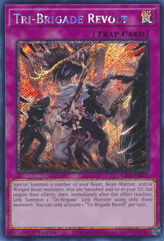 Tri-Brigade Revolt [RA01-EN079] Platinum Secret Rare | Deep Dive Games St. Marys