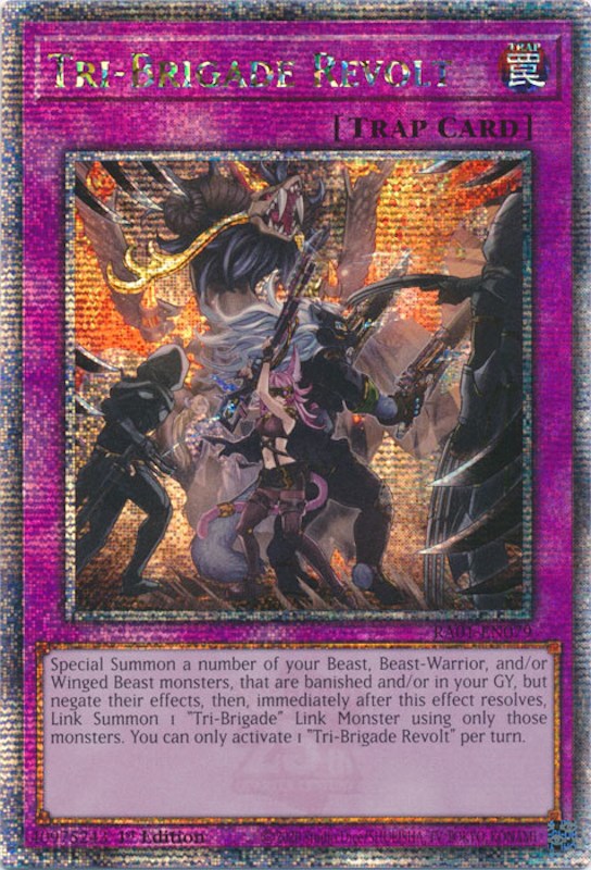 Tri-Brigade Revolt [RA01-EN079] Quarter Century Secret Rare | Deep Dive Games St. Marys