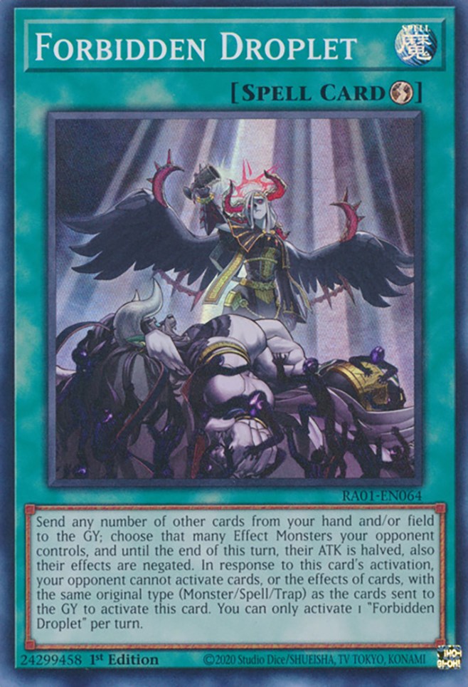 Forbidden Droplet [RA01-EN064] Super Rare | Deep Dive Games St. Marys