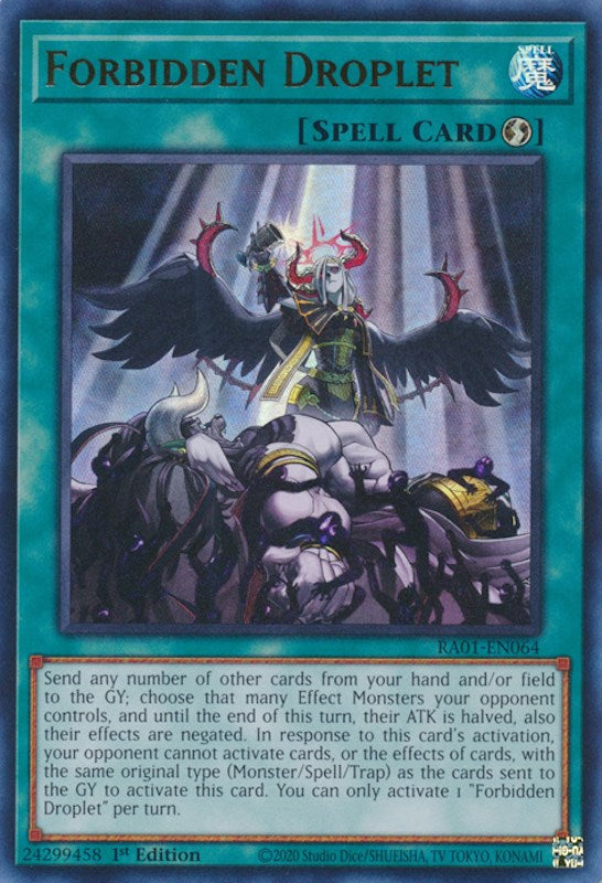 Forbidden Droplet [RA01-EN064] Ultra Rare | Deep Dive Games St. Marys