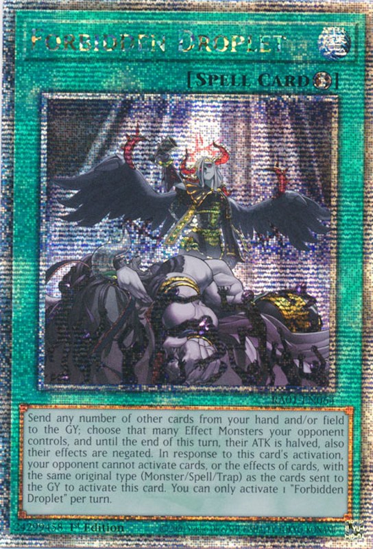 Forbidden Droplet [RA01-EN064] Quarter Century Secret Rare | Deep Dive Games St. Marys