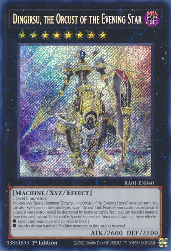 Dingirsu, the Orcust of the Evening Star [RA01-EN040] Secret Rare | Deep Dive Games St. Marys