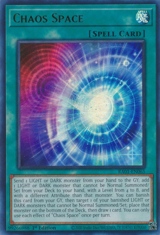 Chaos Space [RA01-EN065] Ultra Rare | Deep Dive Games St. Marys