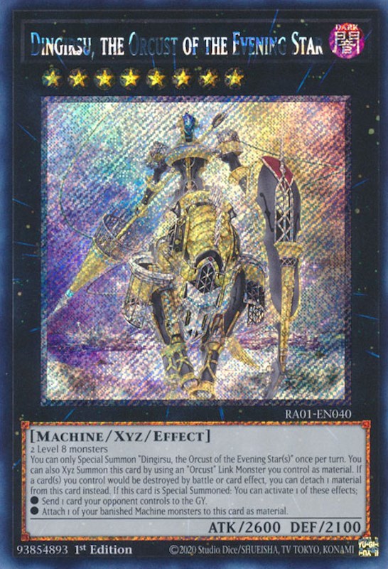Dingirsu, the Orcust of the Evening Star [RA01-EN040] Platinum Secret Rare | Deep Dive Games St. Marys