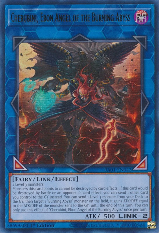 Cherubini, Ebon Angel of the Burning Abyss [RA01-EN042] Ultra Rare | Deep Dive Games St. Marys