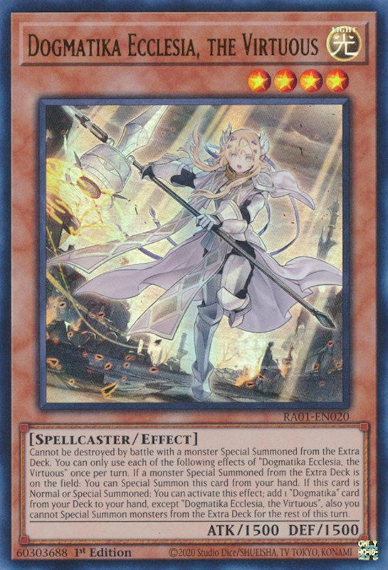 Dogmatika Ecclesia, the Virtuous [RA01-EN020] Ultra Rare | Deep Dive Games St. Marys