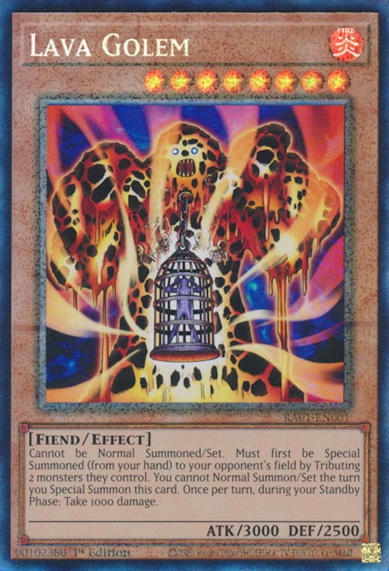 Lava Golem [RA01-EN001] Prismatic Collector's Rare | Deep Dive Games St. Marys