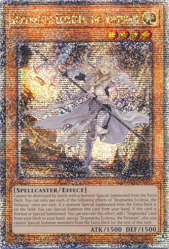 Dogmatika Ecclesia, the Virtuous [RA01-EN020] Quarter Century Secret Rare | Deep Dive Games St. Marys