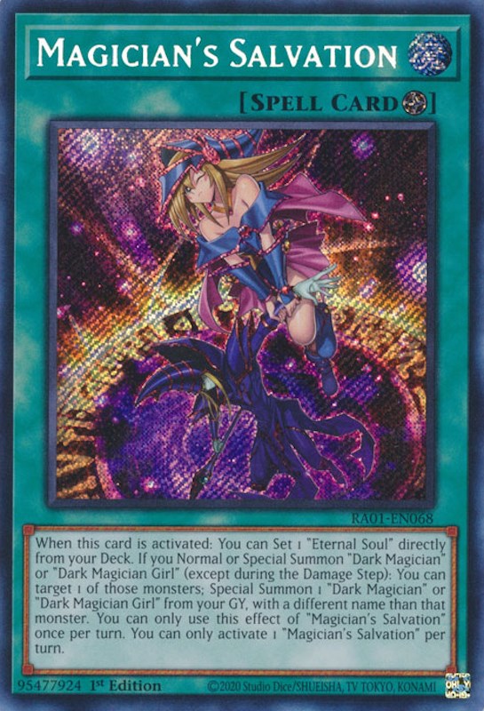 Magician's Salvation [RA01-EN068] Secret Rare | Deep Dive Games St. Marys