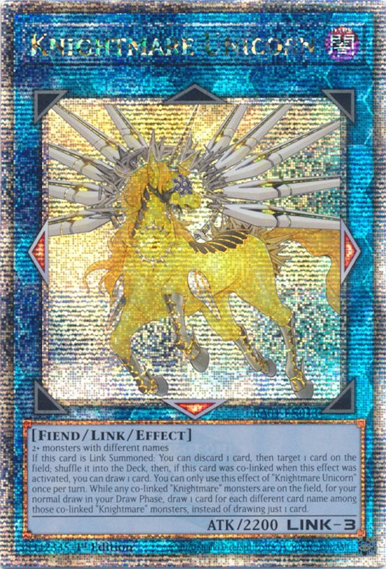 Knightmare Unicorn [RA01-EN043] Quarter Century Secret Rare | Deep Dive Games St. Marys