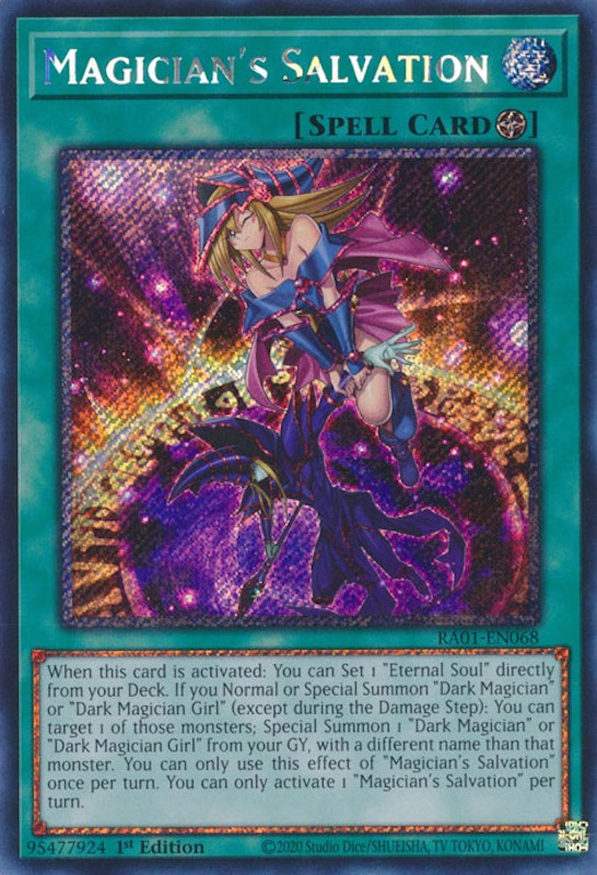 Magician's Salvation [RA01-EN068] Platinum Secret Rare | Deep Dive Games St. Marys