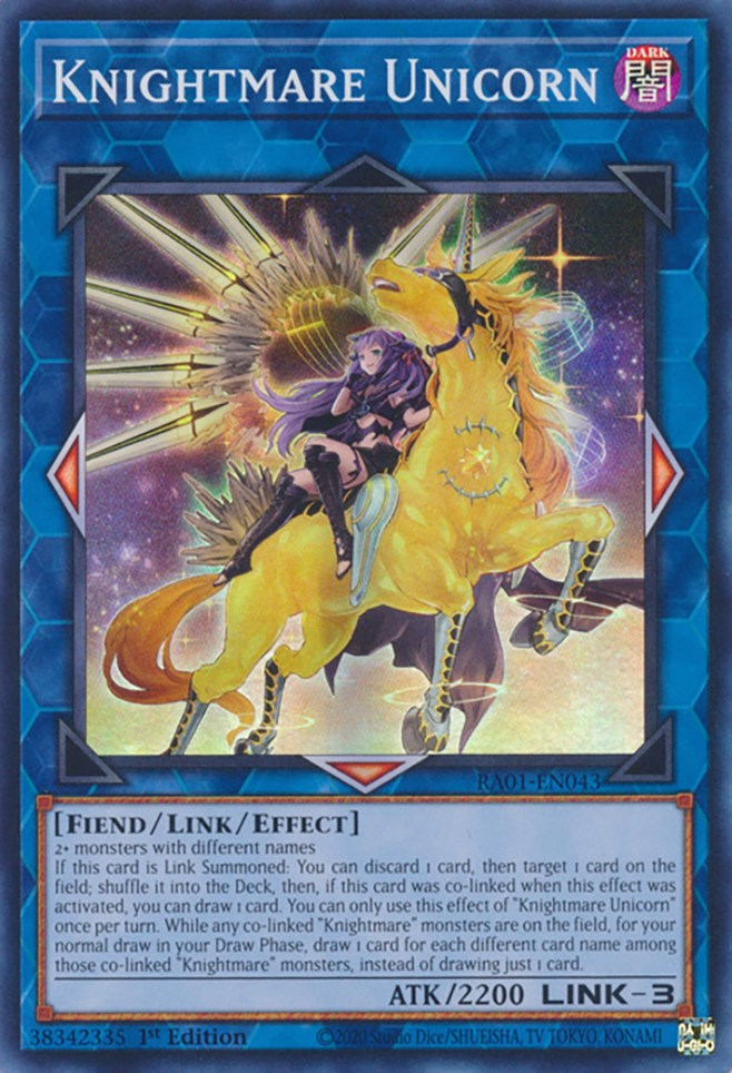 Knightmare Unicorn (Alternate Art) [RA01-EN043] Super Rare | Deep Dive Games St. Marys