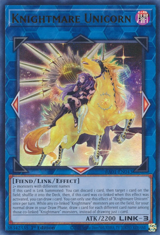 Knightmare Unicorn (Alternate Art) [RA01-EN043] Ultra Rare | Deep Dive Games St. Marys