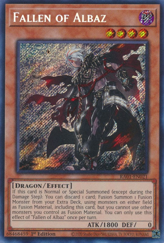 Fallen of Albaz [RA01-EN021] Secret Rare | Deep Dive Games St. Marys