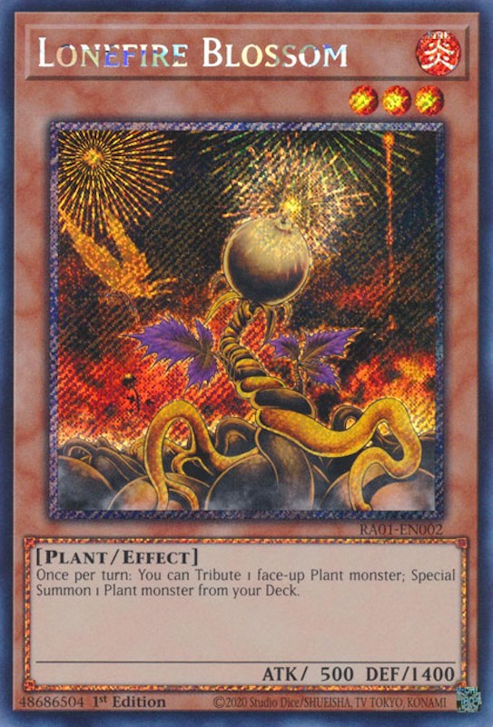 Lonefire Blossom [RA01-EN002] Prismatic Secret Rare | Deep Dive Games St. Marys