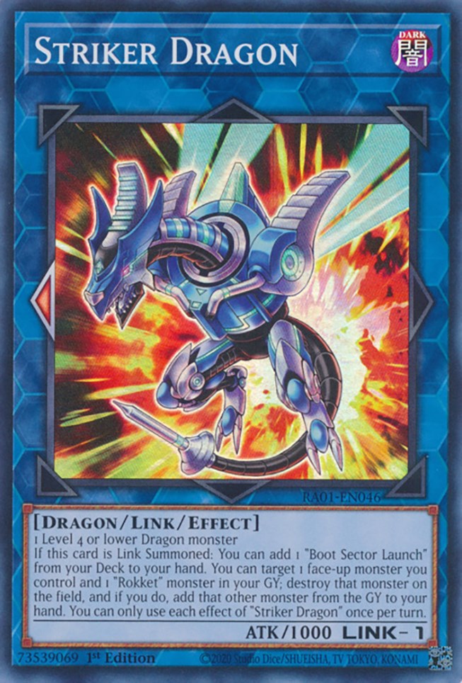 Striker Dragon [RA01-EN046] Super Rare | Deep Dive Games St. Marys