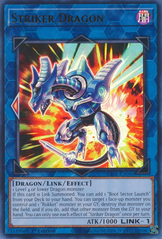 Striker Dragon [RA01-EN046] Ultra Rare | Deep Dive Games St. Marys