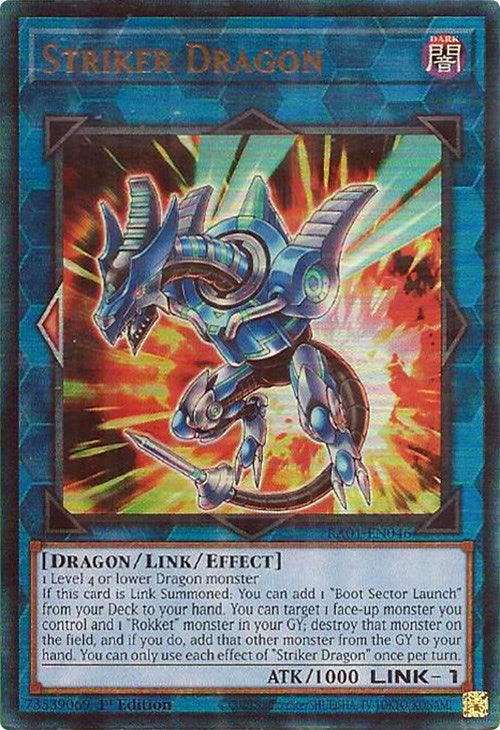 Striker Dragon [RA01-EN046] Prismatic Ultimate Rare | Deep Dive Games St. Marys