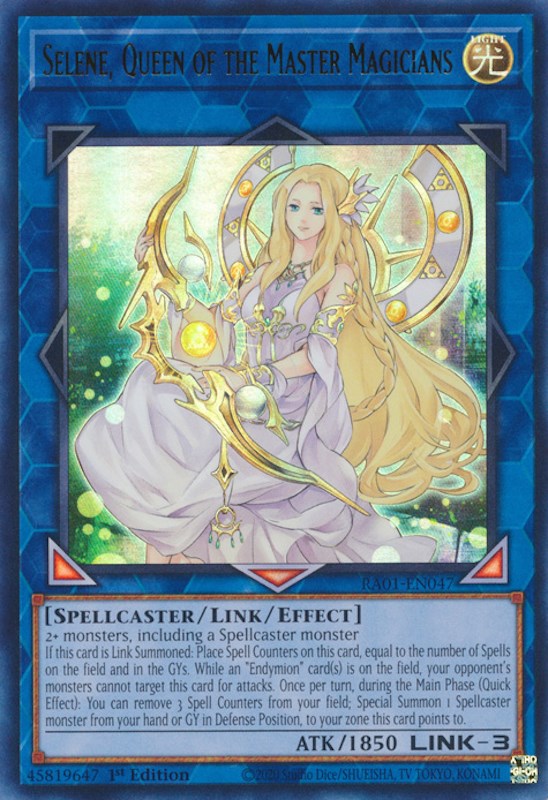 Selene, Queen of the Master Magicians [RA01-EN047] Ultra Rare | Deep Dive Games St. Marys