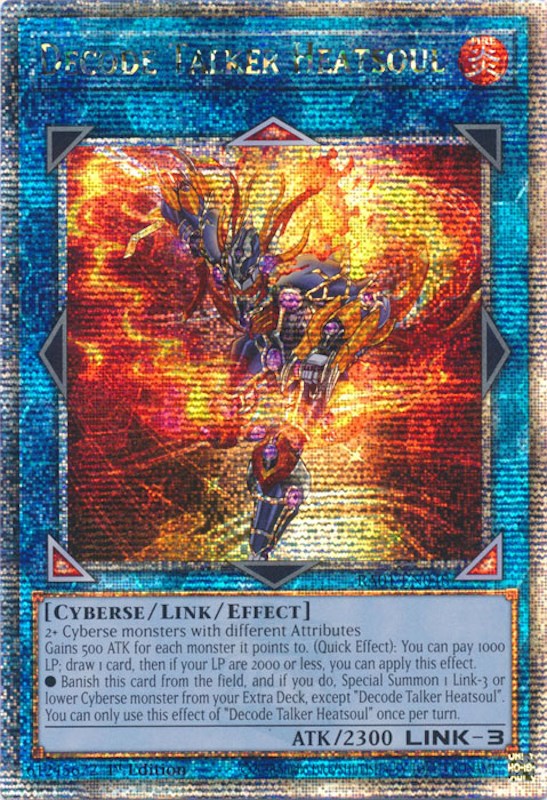 Decode Talker Heatsoul [RA01-EN048] Quarter Century Secret Rare | Deep Dive Games St. Marys