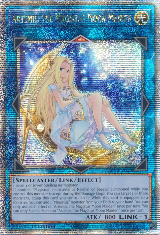 Artemis, the Magistus Moon Maiden [RA01-EN049] Quarter Century Secret Rare | Deep Dive Games St. Marys