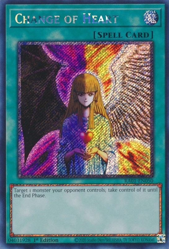 Change of Heart [RA01-EN050] Platinum Secret Rare | Deep Dive Games St. Marys