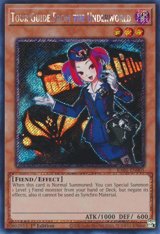 Tour Guide From the Underworld [RA01-EN005] Platinum Secret Rare | Deep Dive Games St. Marys