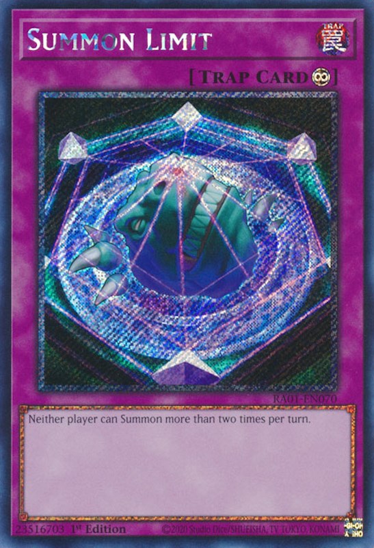 Summon Limit [RA01-EN070] Platinum Secret Rare | Deep Dive Games St. Marys