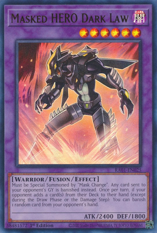 Masked HERO Dark Law [RA01-EN025] Ultra Rare | Deep Dive Games St. Marys