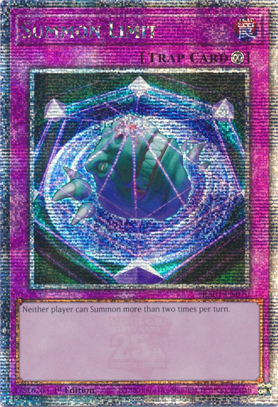 Summon Limit [RA01-EN070] Quarter Century Secret Rare | Deep Dive Games St. Marys