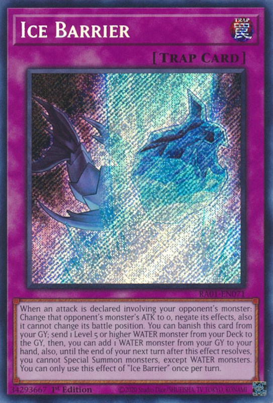 Ice Barrier [RA01-EN071] Secret Rare | Deep Dive Games St. Marys