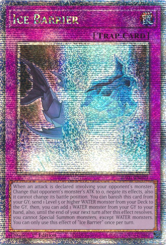 Ice Barrier [RA01-EN071] Quarter Century Secret Rare | Deep Dive Games St. Marys