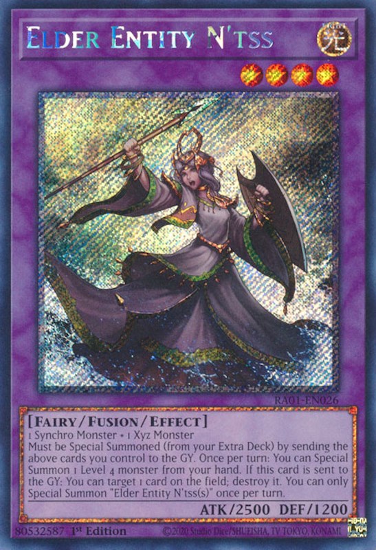 Elder Entity N'tss [RA01-EN026] Platinum Secret Rare | Deep Dive Games St. Marys