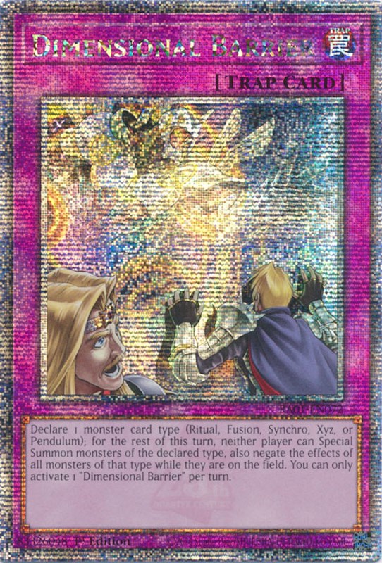 Dimensional Barrier [RA01-EN072] Quarter Century Secret Rare | Deep Dive Games St. Marys