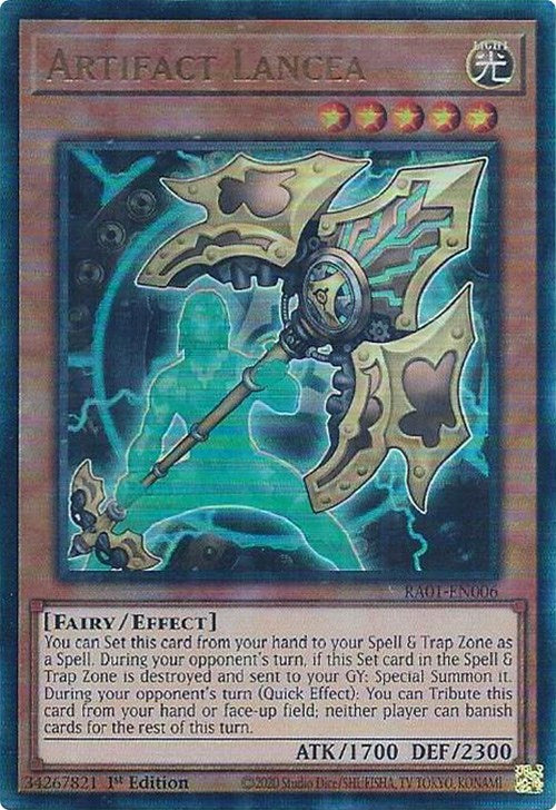 Artifact Lancea [RA01-EN006] Prismatic Ultimate Rare | Deep Dive Games St. Marys