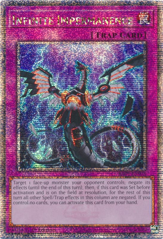 Infinite Impermanence [RA01-EN075] Quarter Century Secret Rare | Deep Dive Games St. Marys