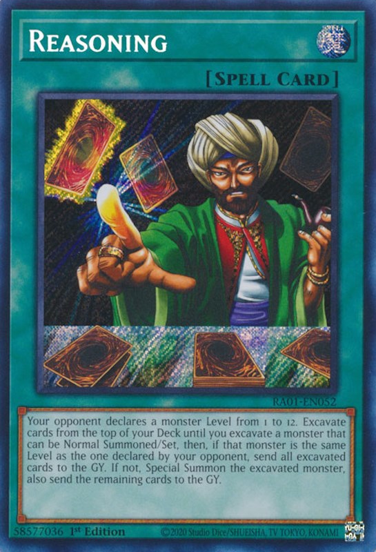 Reasoning [RA01-EN052] Secret Rare | Deep Dive Games St. Marys