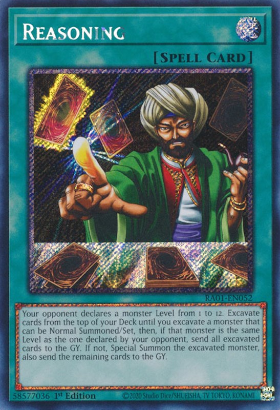 Reasoning [RA01-EN052] Platinum Secret Rare | Deep Dive Games St. Marys