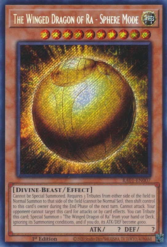 The Winged Dragon of Ra - Sphere Mode [RA01-EN007] Secret Rare | Deep Dive Games St. Marys