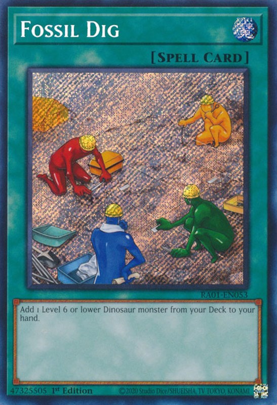 Fossil Dig [RA01-EN053] Secret Rare | Deep Dive Games St. Marys