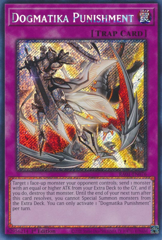 Dogmatika Punishment [RA01-EN076] Platinum Secret Rare | Deep Dive Games St. Marys