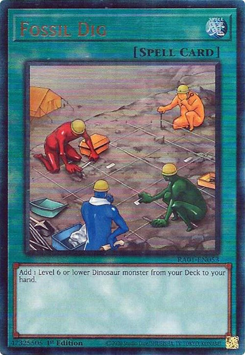 Fossil Dig [RA01-EN053] Prismatic Ultimate Rare | Deep Dive Games St. Marys